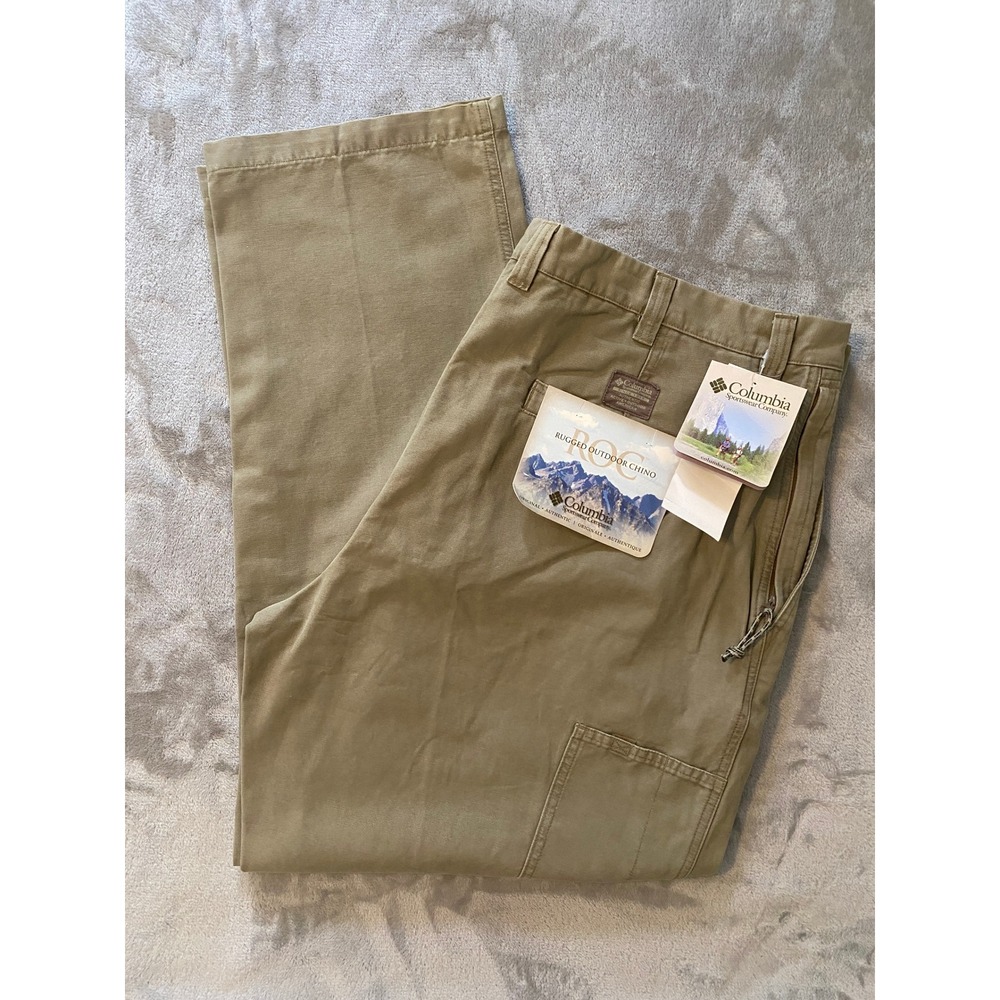 Columbia‎ Pants Mens 44x32 Khaki ROC Rugged Outdoor Chino Cotton Canvas NWT